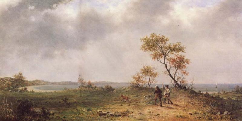 Martin Johnson Heade Zwei Jager in einer Landschaft France oil painting art